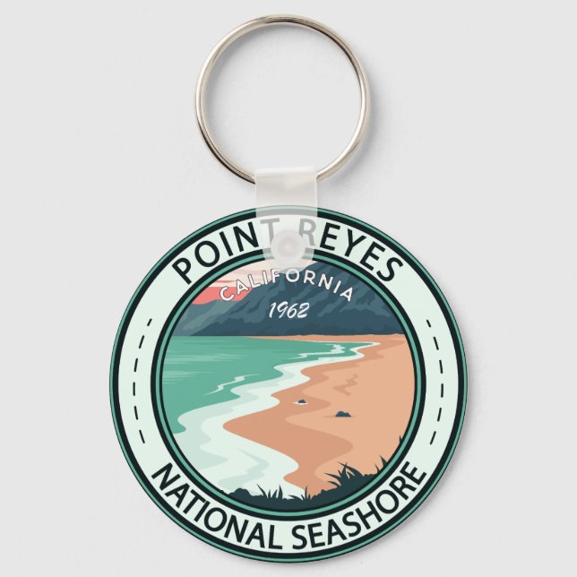 Point Reyes National Seashore California Badge Nyckelring (Framsida)