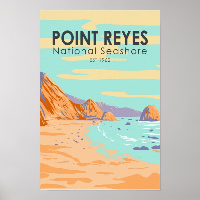 Point Reyes National Seashore Vintage Poster (Framsidan)