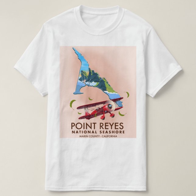 Point Reyes nationalpark kust resposter. T Shirt (Design framsida)