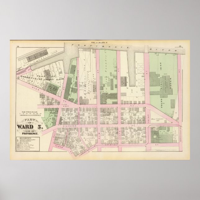 Point Street Järn Works Phenix Järn Foundry Poster (Framsidan)