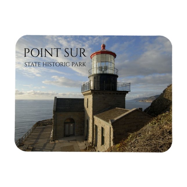 Point Sur Lighthouse Point Sur State Historic Park Magnet (Horisontell)