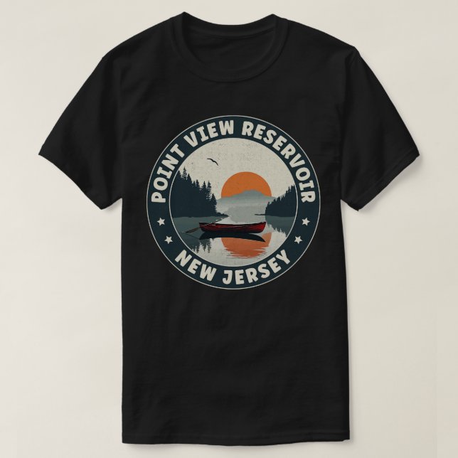 Point View Reservoir New jersey Sunset T Shirt (Design framsida)