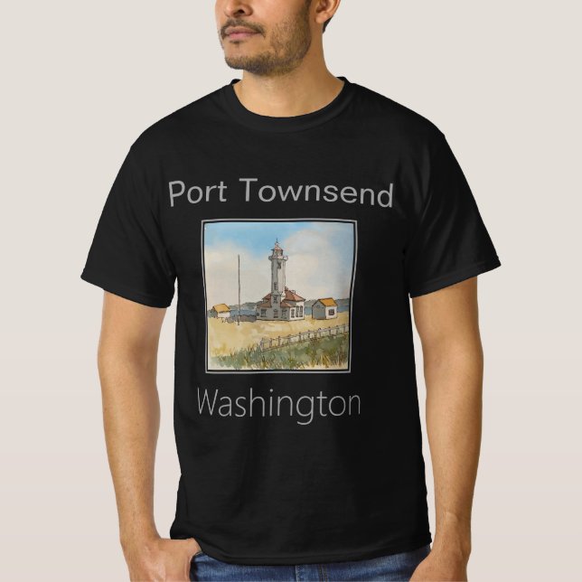 Point Wilson Lighthouse, Port Townsend, Washington T Shirt (Framsida)