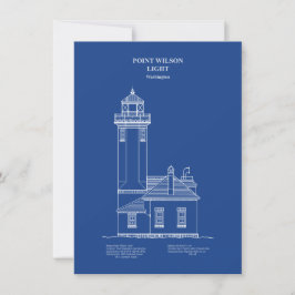 Point Wilson Lighthouse - Washington - AD Anteckningskort