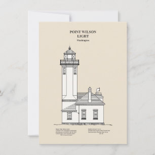 Point Wilson Lighthouse - Washington - SBD Anteckningskort