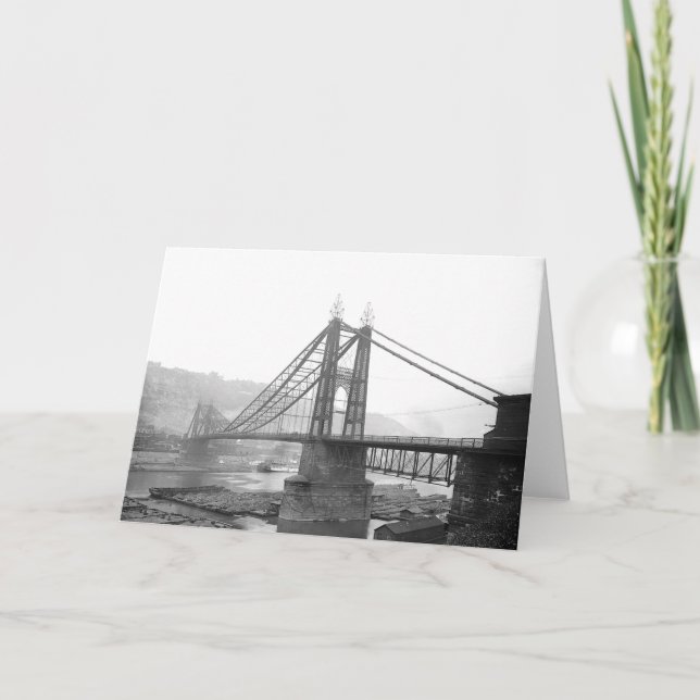 Pointe 1900 överbryggar Pittsburgh Pa. Kort (Framsida)