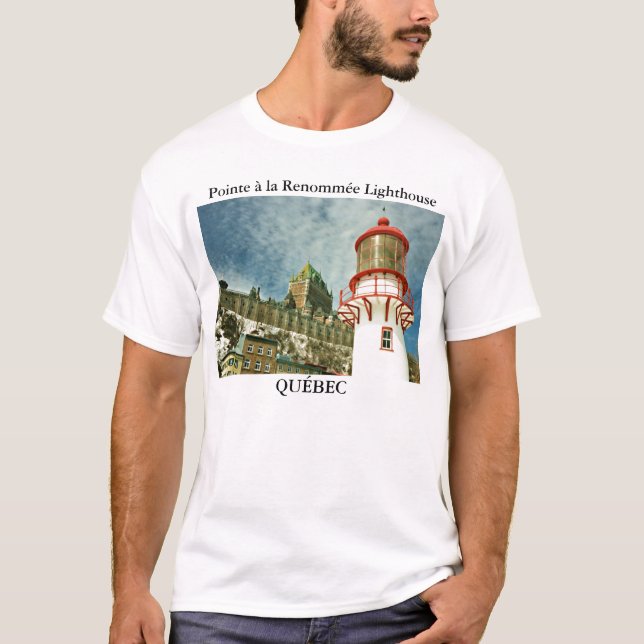 Pointe à la Renommée Lighthouse, Québec T-Shirt (Framsida)