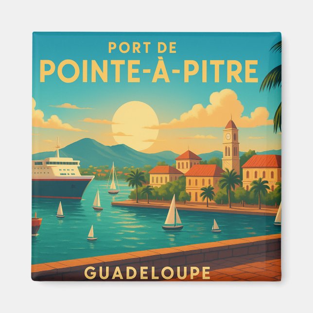 Pointe-à-Pitre Guadeloupe  Magnet (Framsidan)
