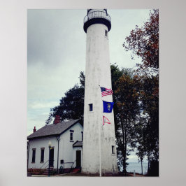 Pointe Aux Barques fyr i Michigan den Poster