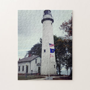 Pointe Aux Barques Lighthouse i Michigan som a Pussel