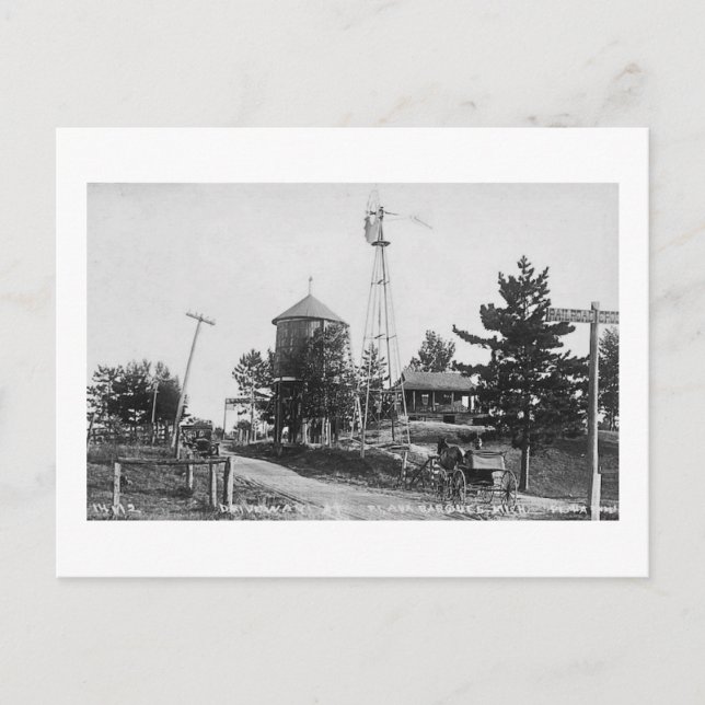 POINTE AUX BARQUES MICHIGAN Louis Pesha Vykort (Framsida)