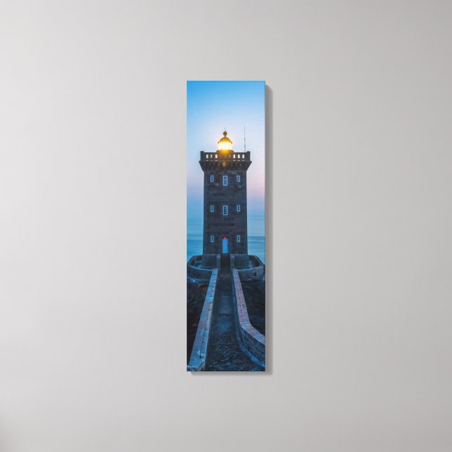 Pointe de Kermorvan Lighthouse Lodrät Canvas Art (Framsida)