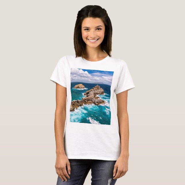 Pointe des Chateaux, Grande-Terre, Guadeloupe #2 T Shirt (Hel framsida)