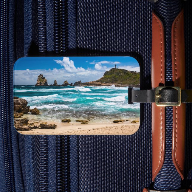 Pointe des Chateaux, Grande-Terre, Guadeloupe Bagagebricka (Framsida Insitu 4)