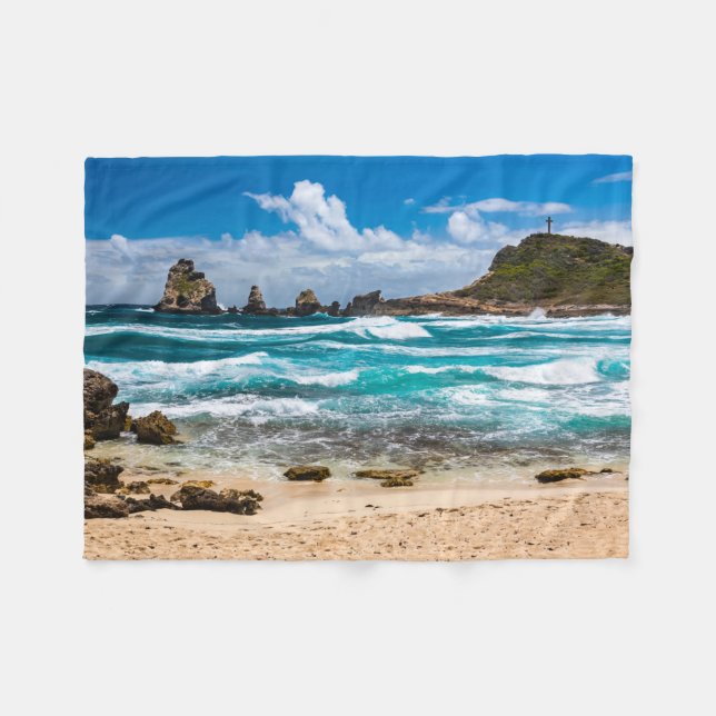 Pointe des Chateaux, Grande-Terre, Guadeloupe Fleecefilt (Framsidan (Horisontell))