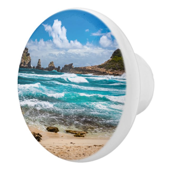 Pointe des Chateaux, Grande-Terre, Guadeloupe Knopp (Höger)