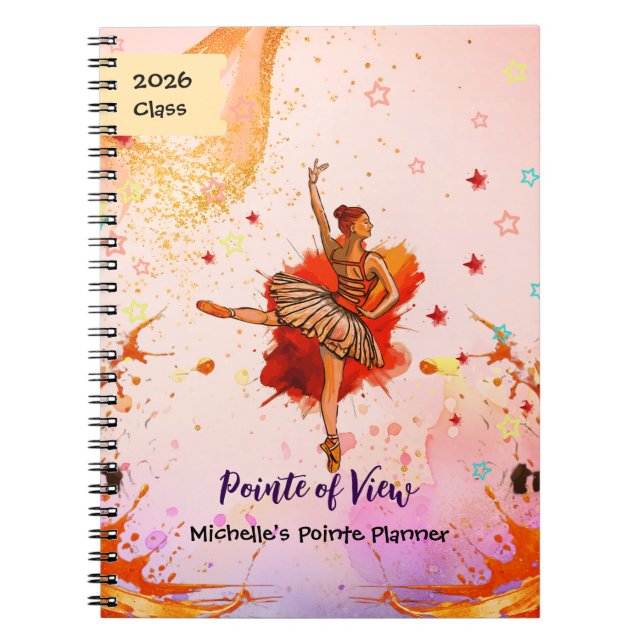 Pointe of View – Anpassad balettjournal  Anteckningsbok (Framsidan)