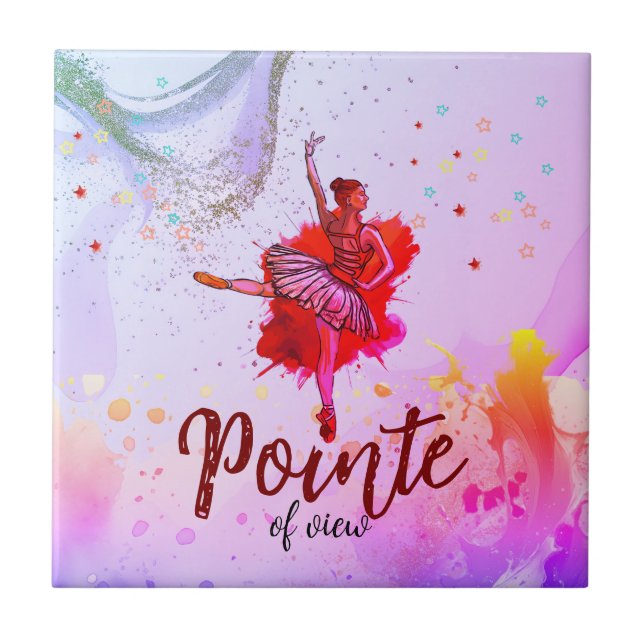 Pointe of View | Lastpall för flickor Kakelplatta (Framsidan)