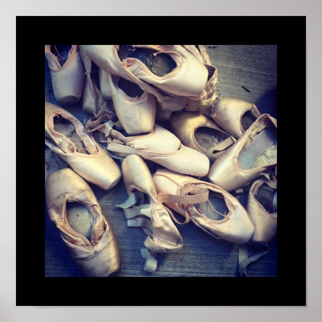 Pointe sko poster 12 tum x 12 tum (Framsidan)