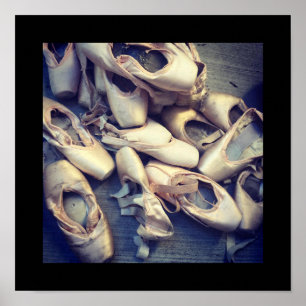 Pointe skor affisch 12" x 12",