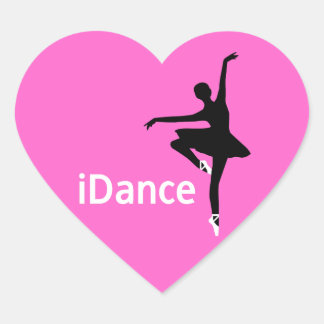 Pointe Stickers (I Dance) Hjärtformat Klistermärke
