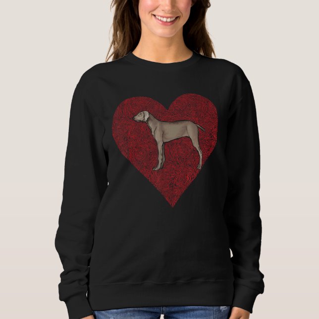 Pointer Alla hjärtans dag Hund Kärlek Fingeravtryc T Shirt (Framsida)
