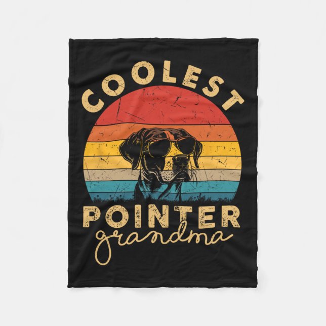Pointer Coolest Grandma Gifts for Women Pointer Do Fleecefilt (Framsidan)