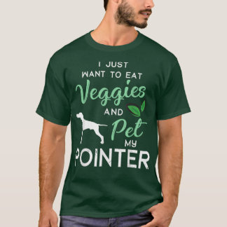 Pointer Hund Funny Vegan Hund älskare Owner Julaft T Shirt