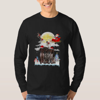 Pointer Hund Santa Sleigh jul Älskare T Shirt