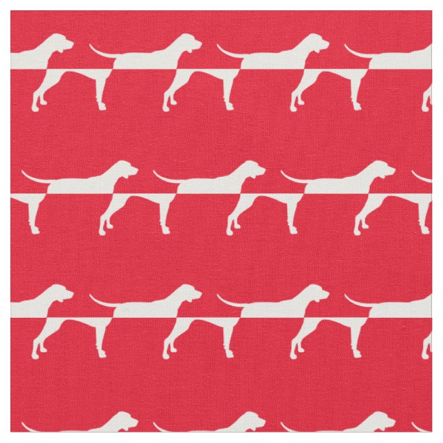 Pointer Hund Silhouette Pet Red Tyg (Närbild)