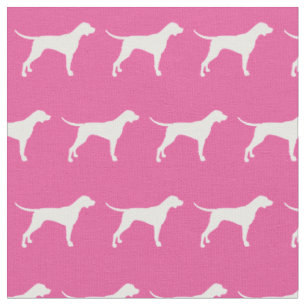 Pointer Hund Silhouette Pet Rosa Tyg
