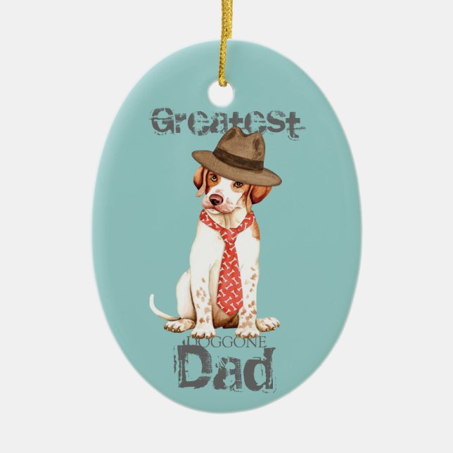 Pointer Pappa Ceramic Ornament (Framsidan)