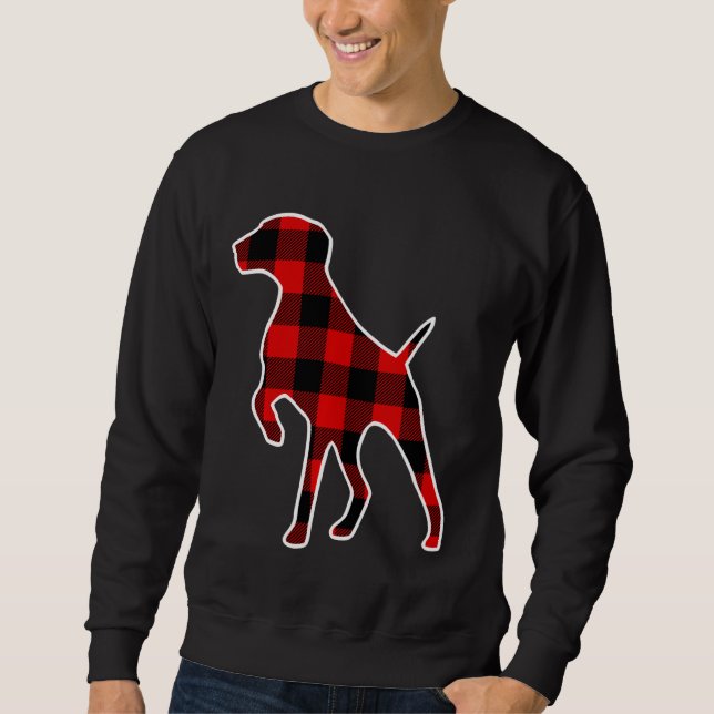 Pointer Red Buffalo Play Hund Pet Matching Pj Fami Lång Ärmad Tröja (Framsida)