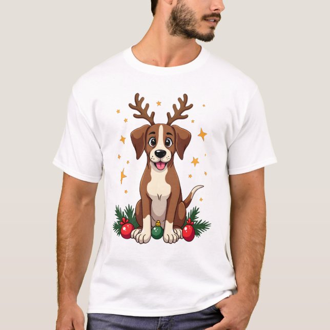 Pointer Reindeer Ears T Shirt (Framsida)