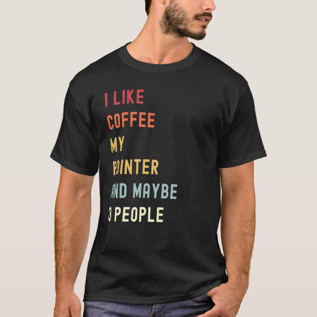 Pointer Retro Dog And Coffee T Shirt (Framsida)