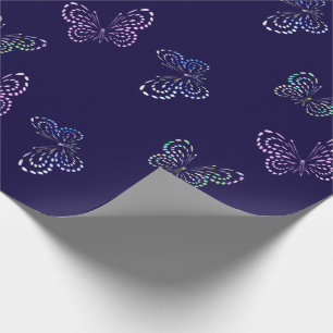 Pointille fjärilar presentpapper