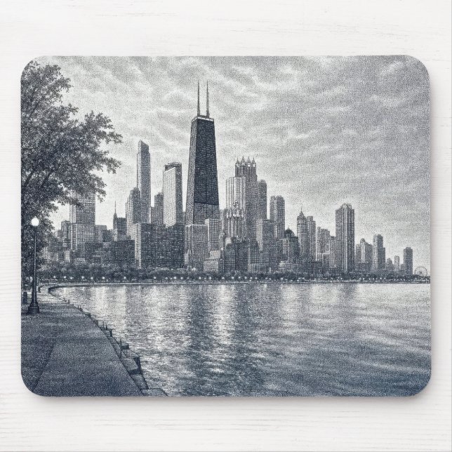 Pointillism Chicago horisont  Musmatta (Framsidan)