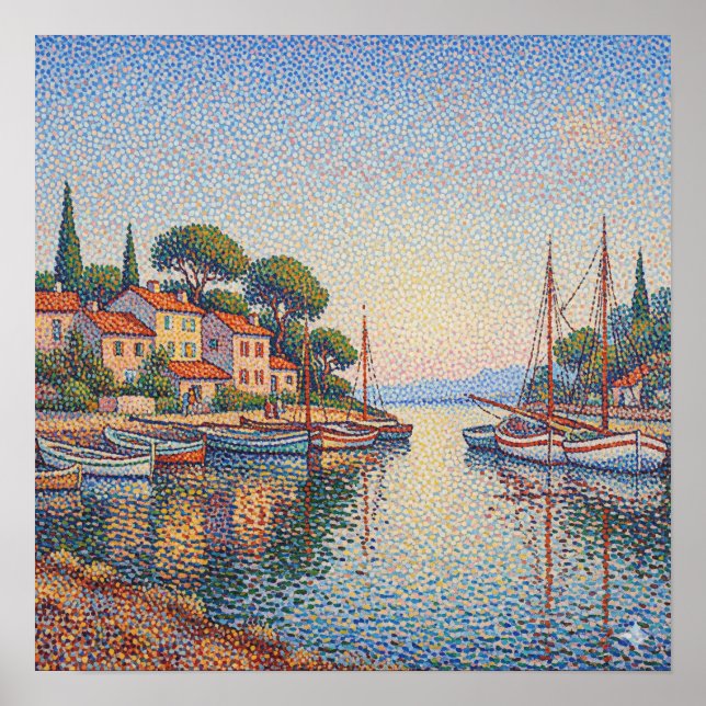 Pointillism Harbour Poster (Framsidan)