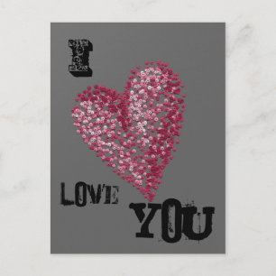 Pointillism Heart-vykort Vykort
