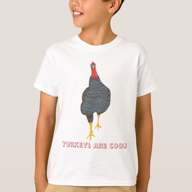 Pointillism Turkiet Strut, turkoner är coola tshir Tee (Framsida)