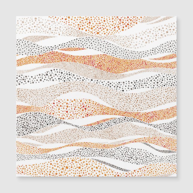 Pointillism Vågigt polka: Cute Doodle Textile (Framsida)