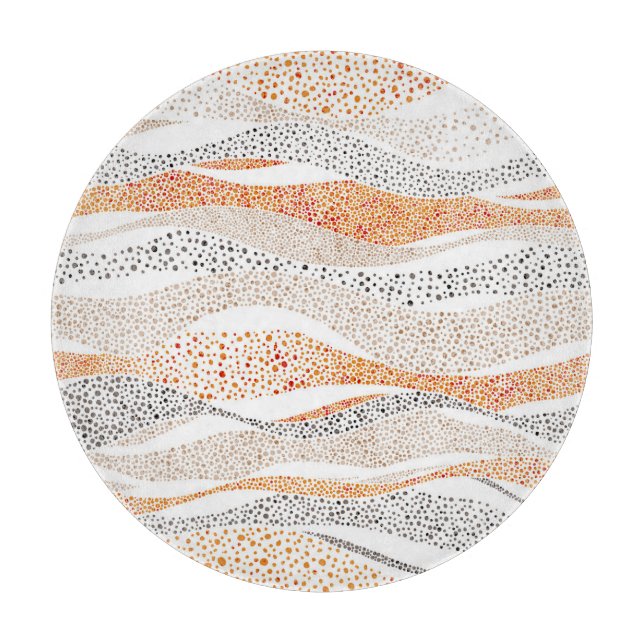 Pointillism Vågigt polka: Cute Doodle Textile (Framsidan)