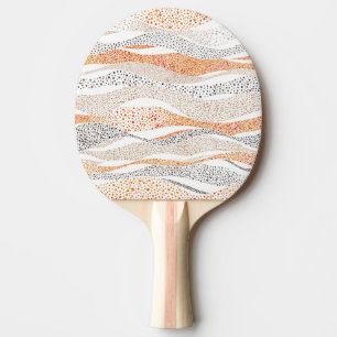 Pointillism Vågigt polka: Cute Doodle Textile Pingisracket