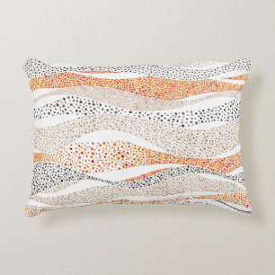 Pointillism Vågigt polka: Cute Doodle Textile Prydnadskudde