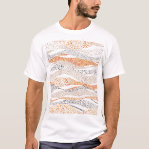 Pointillism Vågigt polka: Cute Doodle Textile T Shirt