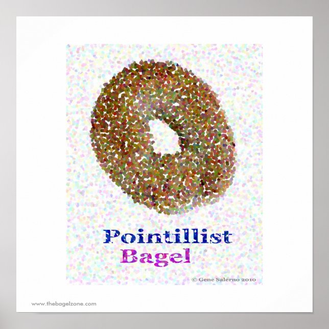 Pointillist Bagel Poster (Framsidan)