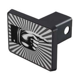 Pointing Finger Sunburst - Grått Dragkroksskydd