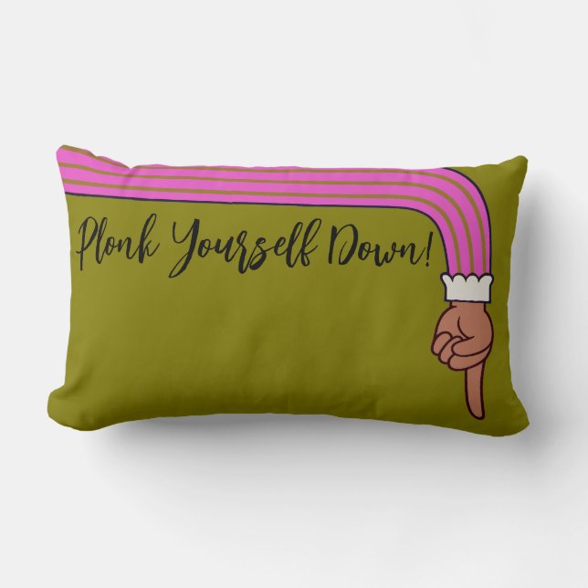Pointing Hand Fun Throw Pillow Lumbarkudde (Framsida)