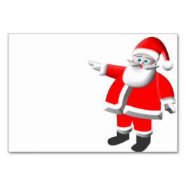 Pointing Santa Namn Card Bordsnummer