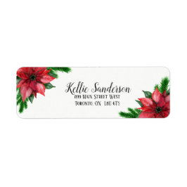Pointsetta Returetiketters Returadress Etikett